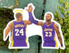 RIP the GOAT With Bron In Purple Uniform Sticker – One 4 Inch Water Proof Vinyl Sticker – For Hydro Flask, Skateboard, Laptop, Planner, Car, Collecting, Gifting