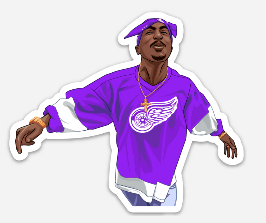 Waterproof vinyl sticker featuring an original hip hop music retro illustration