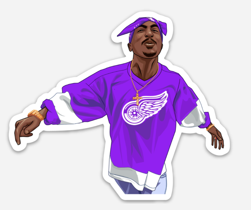 Pac Spitting Purple Sticker – One 4 Inch Water Proof Vinyl Sticker – For Hydro Flask, Skateboard, Laptop, Planner, Car, Collecting, Gifting