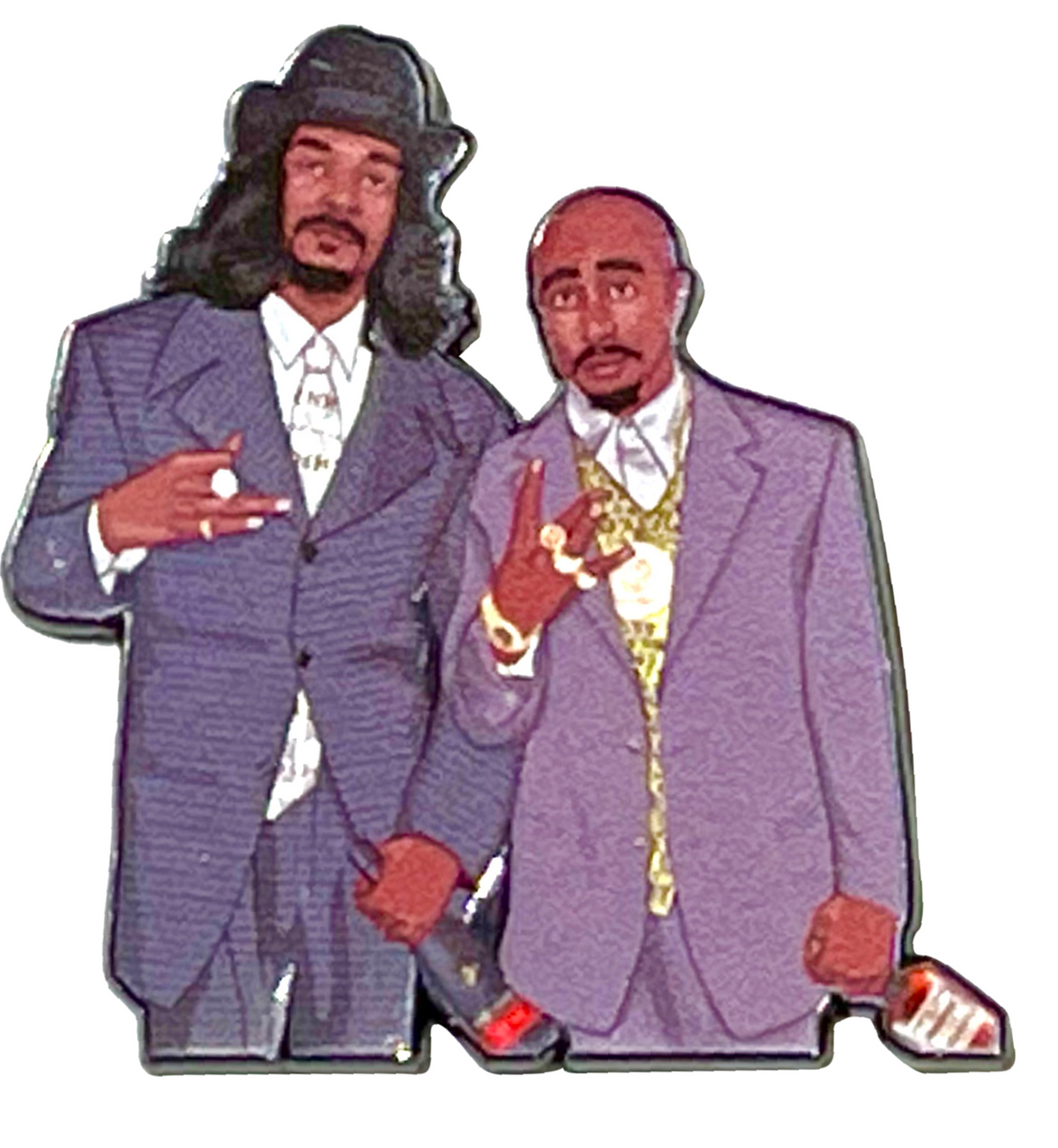 Snoop and Tupac Gangsta Party Enamel Pin – Iconic Hip-Hop Tribute