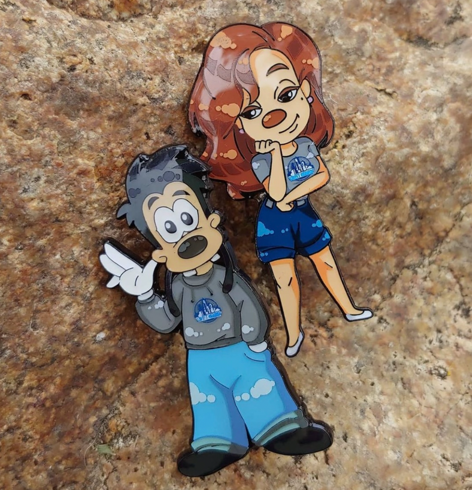 Max And Roxanne Enamel Pin Set - 2 Inch Zinc Alloy Lapel Pin
