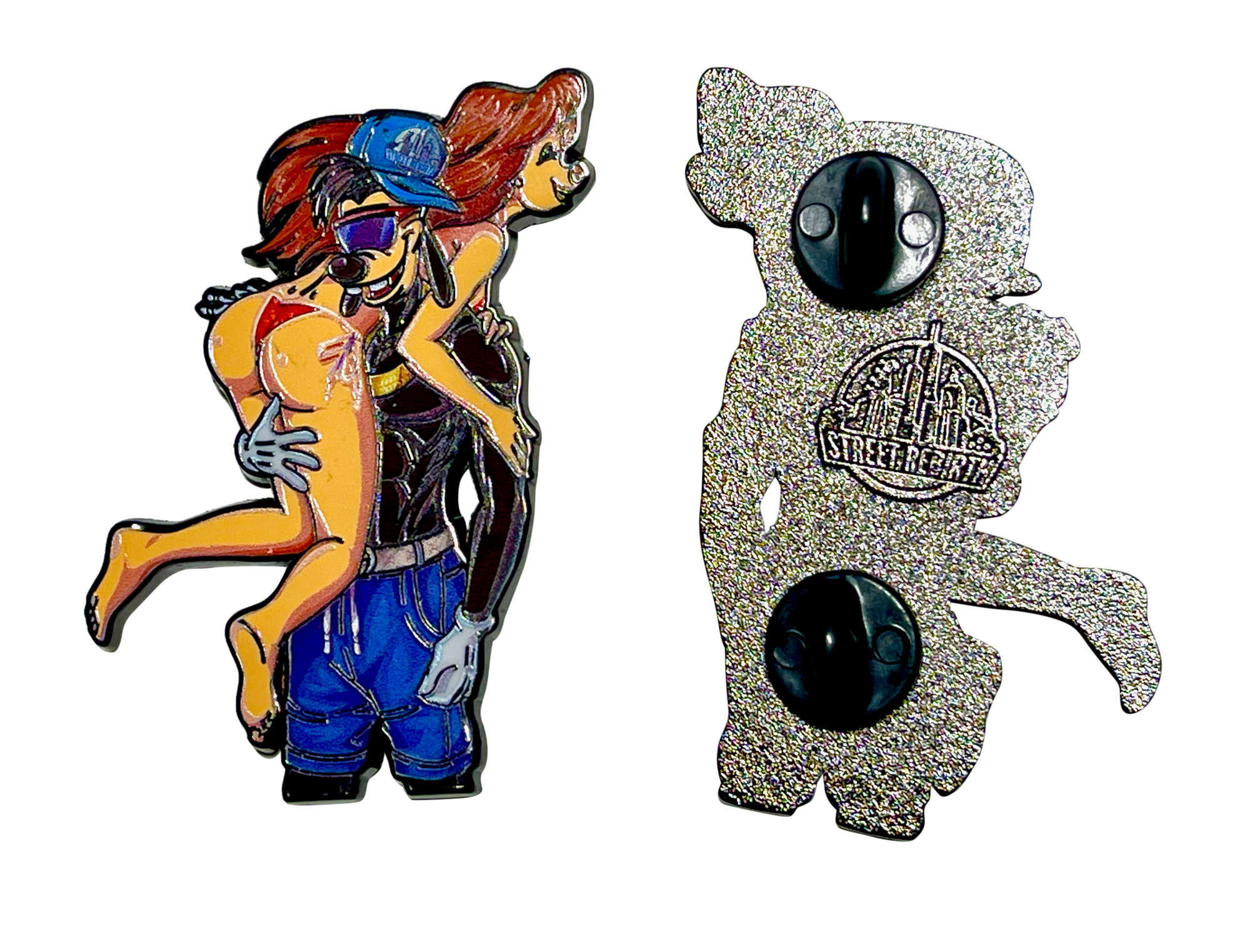 Max and Roxanne Beach Enamel Pin – Perfect for Collectors and Fans