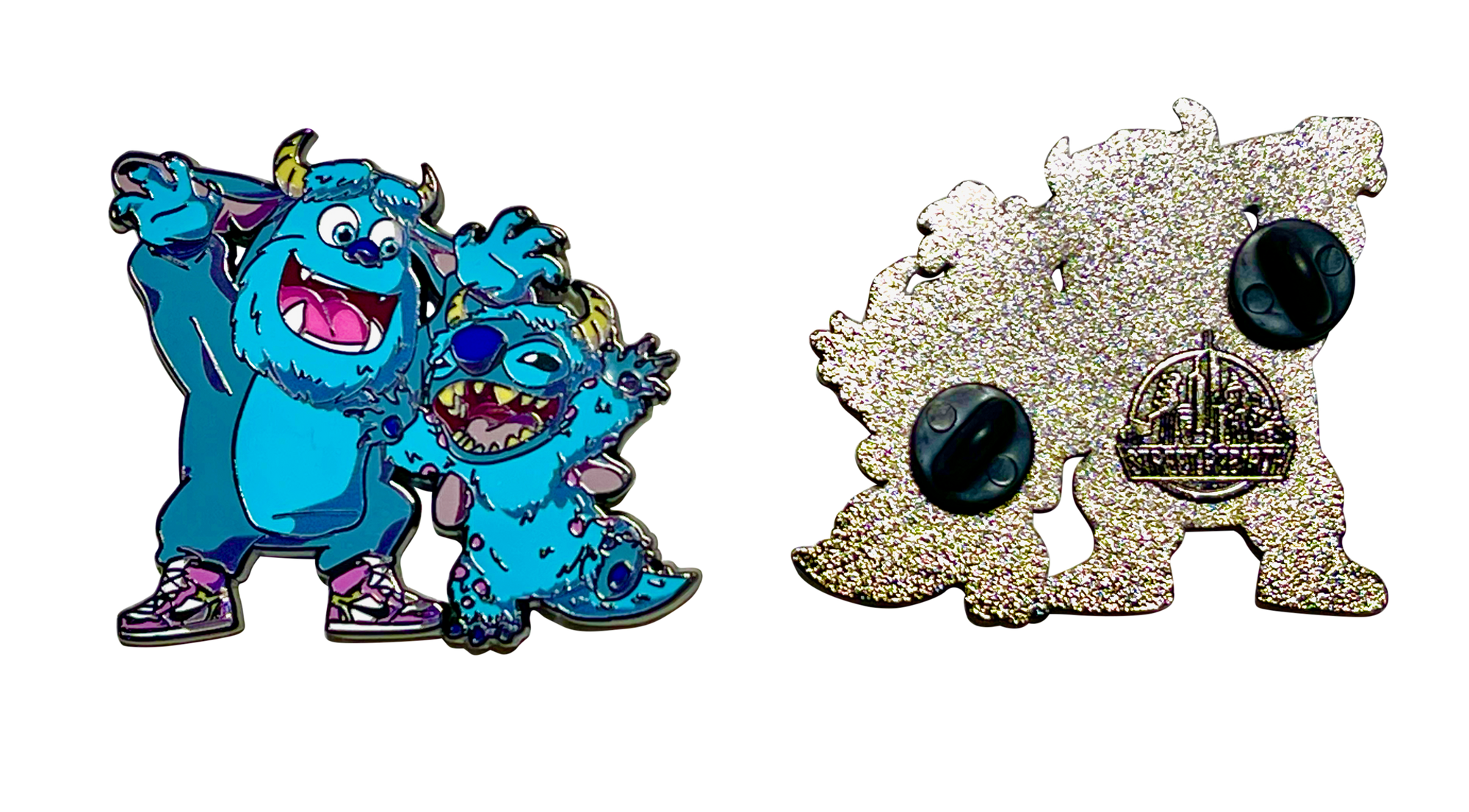 Stitch and Sully Outfit Swap Enamel Pin – A Playful Disney Mashup