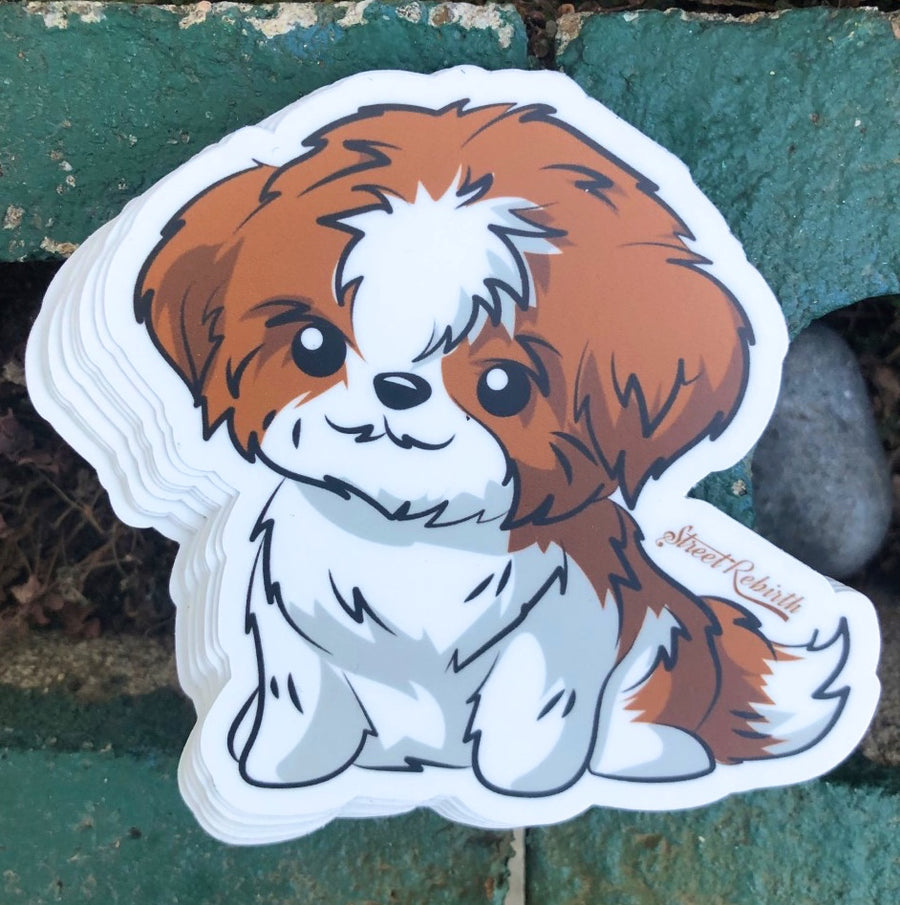 Waterproof vinyl sticker featuring an original animal-themed illustration