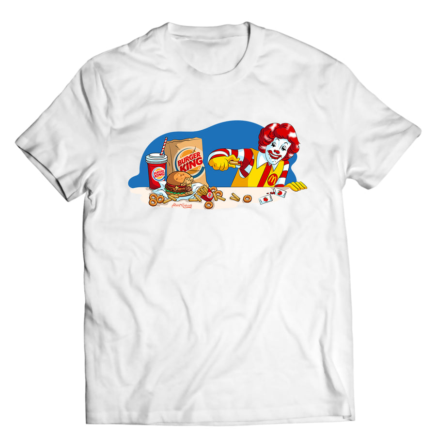 Unisex graphic T-shirt featuring an original food-themed humorous illustration