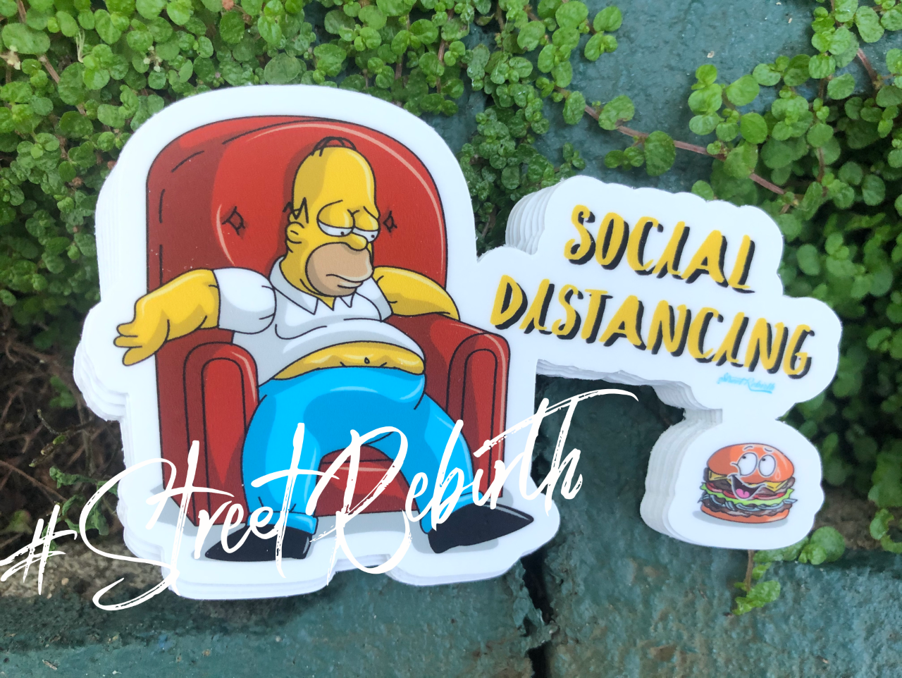 1 Social distance  Sticker – One 4 Inch Water Proof Vinyl  Sticker – For Hydro Flask, Skateboard, Laptop, Planner, Car, Collecting, Gifting