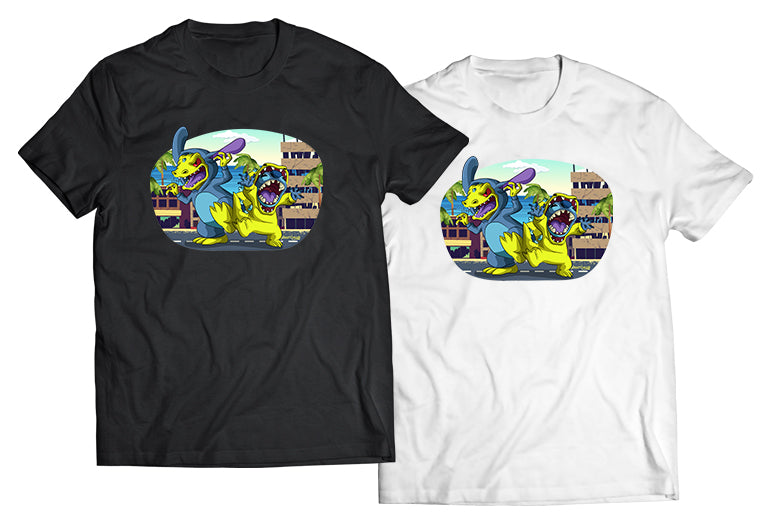 Stitch And Reptar Shirt - Direct To Garment Quality Print - Unisex Shirt - Gift For Him or Her