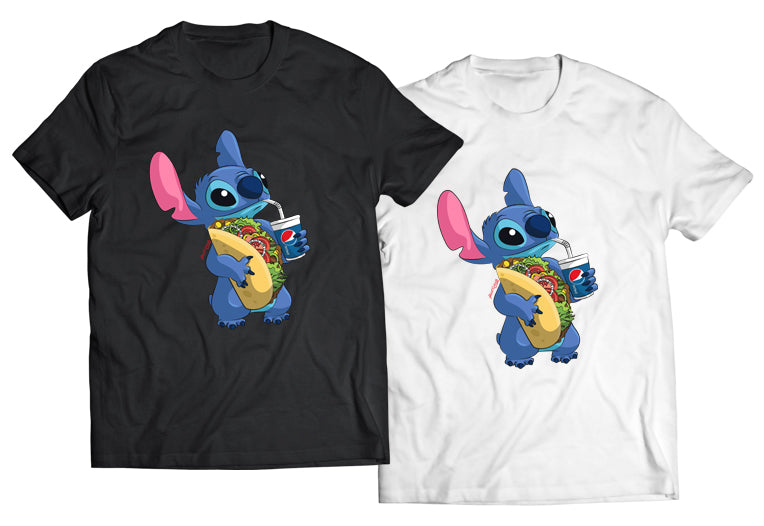 Stitch Blue Alien Taco Shirt - Direct To Garment Quality Print - Unisex Shirt - Gift For Him or Her