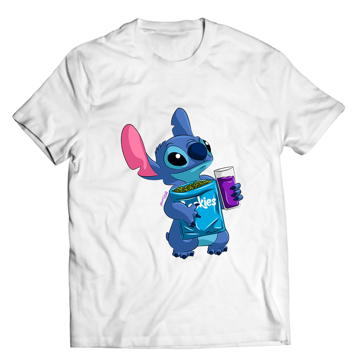 Stitch Blue Alien Turnt Up Shirt - Direct To Garment Quality Print - Unisex Shirt - Gift For Him or Her