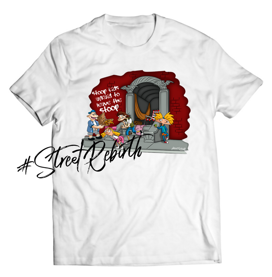 Unisex graphic T-shirt featuring an original humorous retro cartoon-style illustration