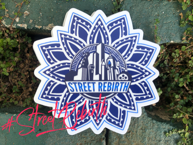 1 Street Rebirth Henna  Sticker – One 4 Inch Water Proof Vinyl Sticker – For Hydro Flask, Skateboard, Laptop, Planner, Car, Collecting, Gifting