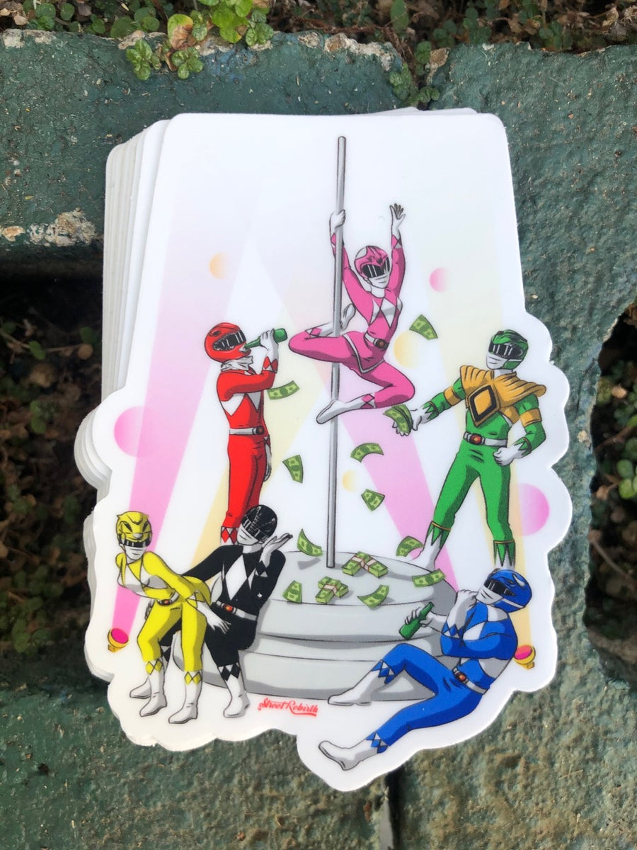 Waterproof vinyl sticker featuring an original humorous illustration