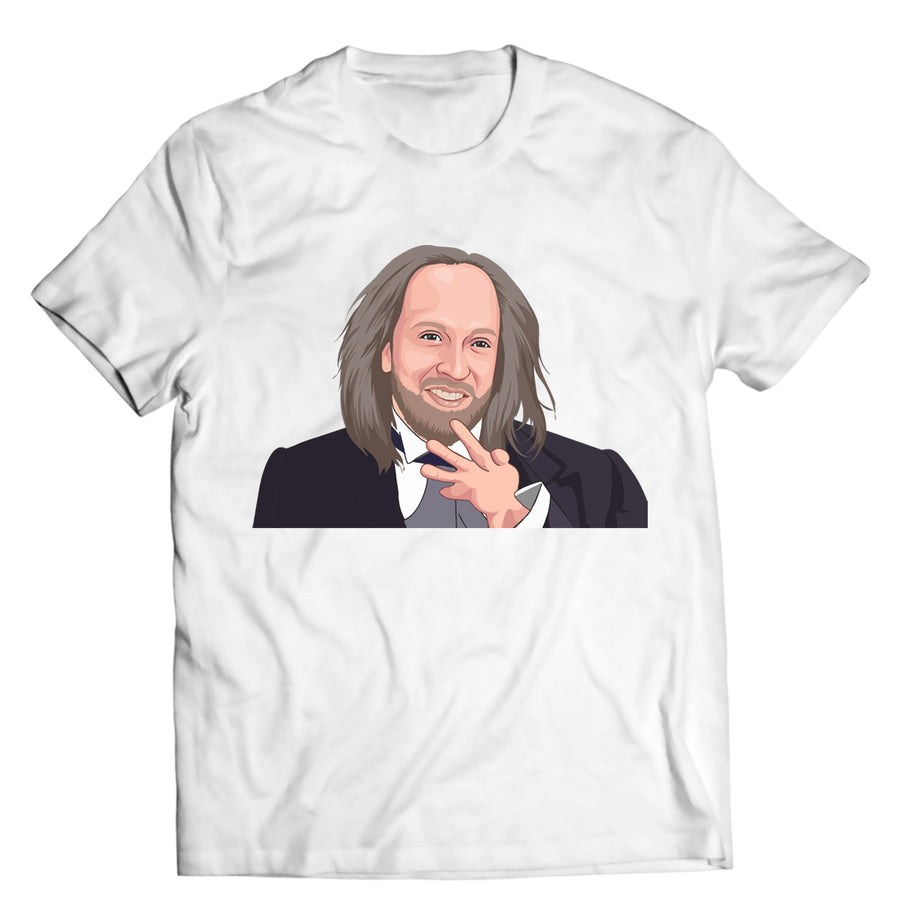 Unisex graphic T-shirt featuring an original humorous illustration