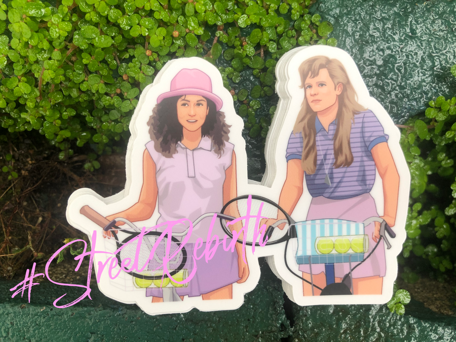 Waterproof vinyl sticker featuring an original humorous retro illustration