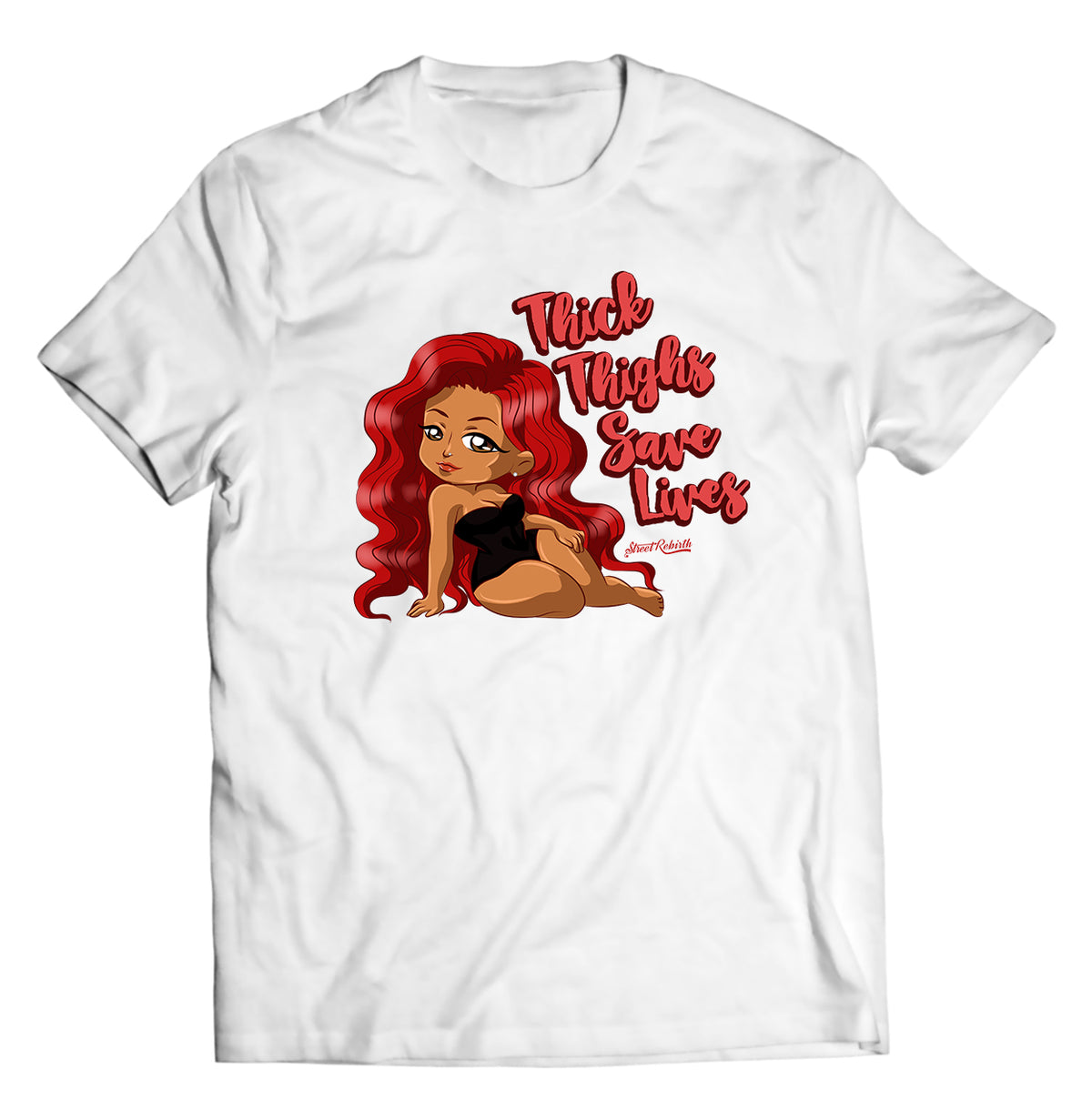 Thick Thighs Save Lives” – Body Positive Graphic Tee (Unisex Statement Shirt)