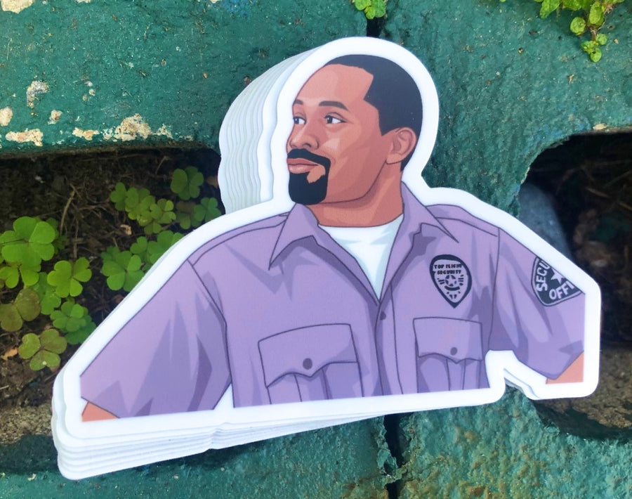 Waterproof vinyl sticker featuring an original colorful illustration