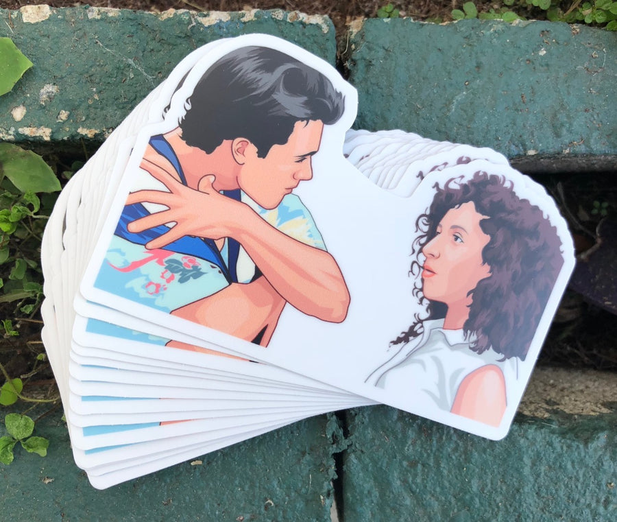 Waterproof vinyl sticker featuring an original hip hop music humorous illustration