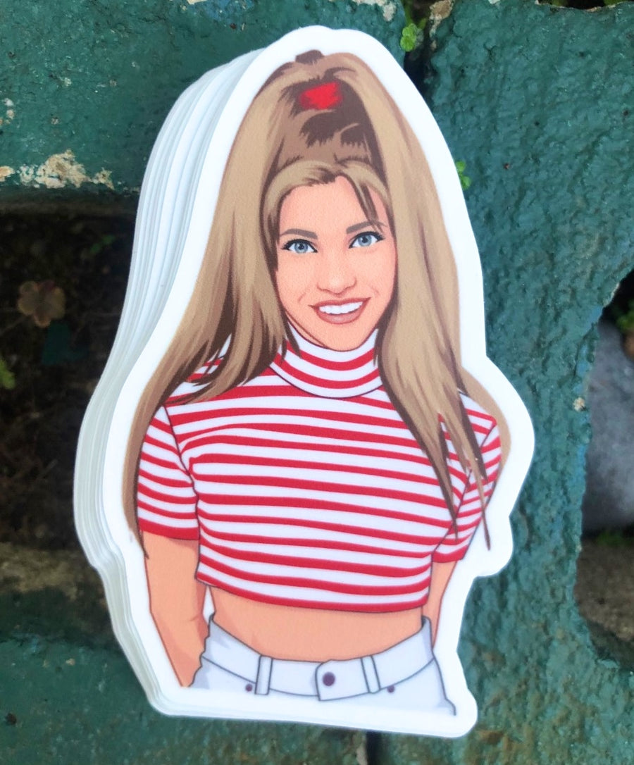 Waterproof vinyl sticker featuring an original colorful illustration