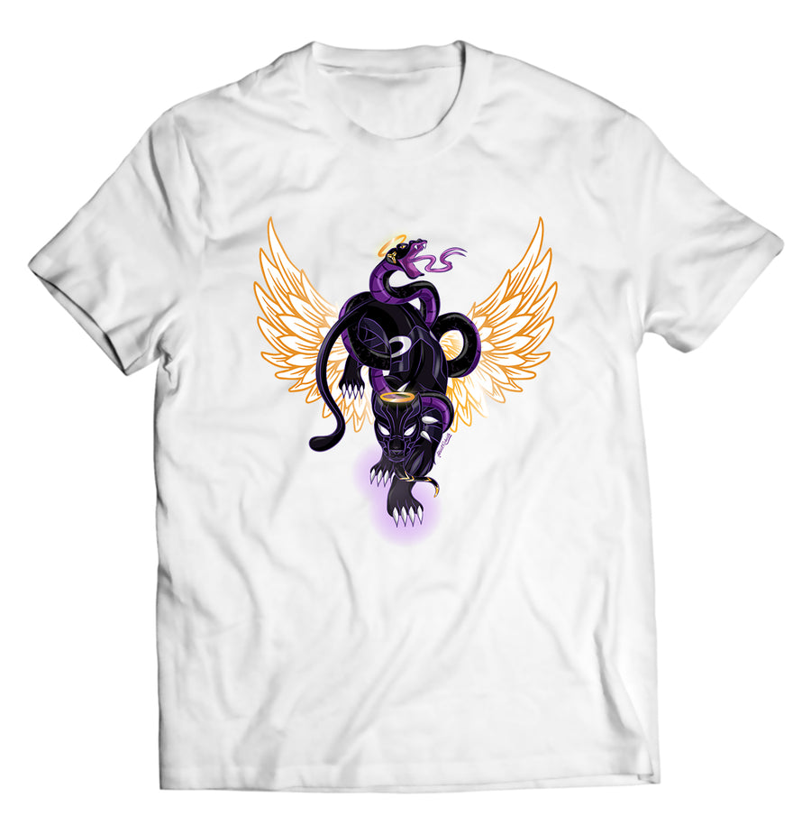 Unisex graphic T-shirt featuring an original colorful illustration