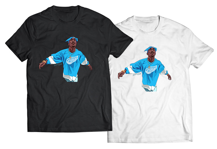 Pac Spitting Baby Blue Shirt - Direct To Garment Quality Print - Unisex Shirt - Gift For Him or Her