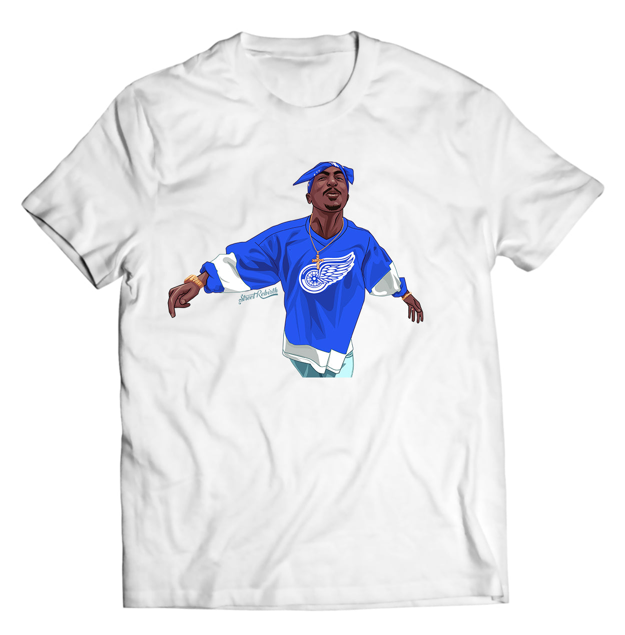 Pac Spitting Blue Shirt - Direct To Garment Quality Print - Unisex Shirt - Gift For Him or Her