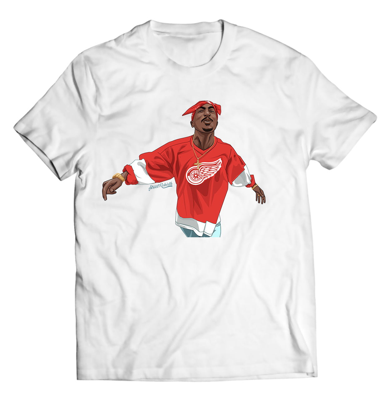 Pac Spitting Red Shirt - Direct To Garment Quality Print - Unisex Shirt - Gift For Him or Her