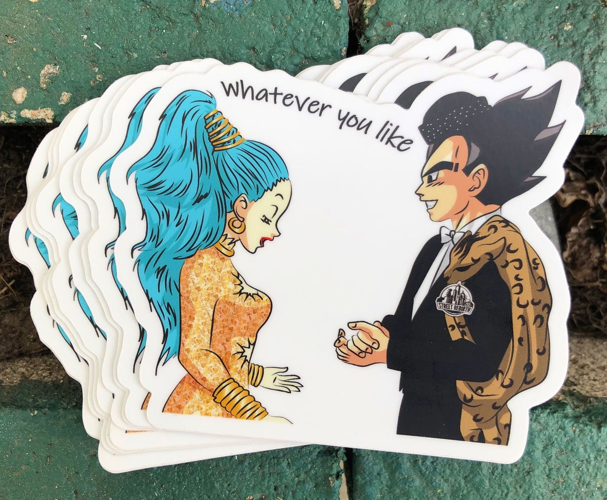 Whatever You Like – Vegeta and Bulma Mashup Sticker