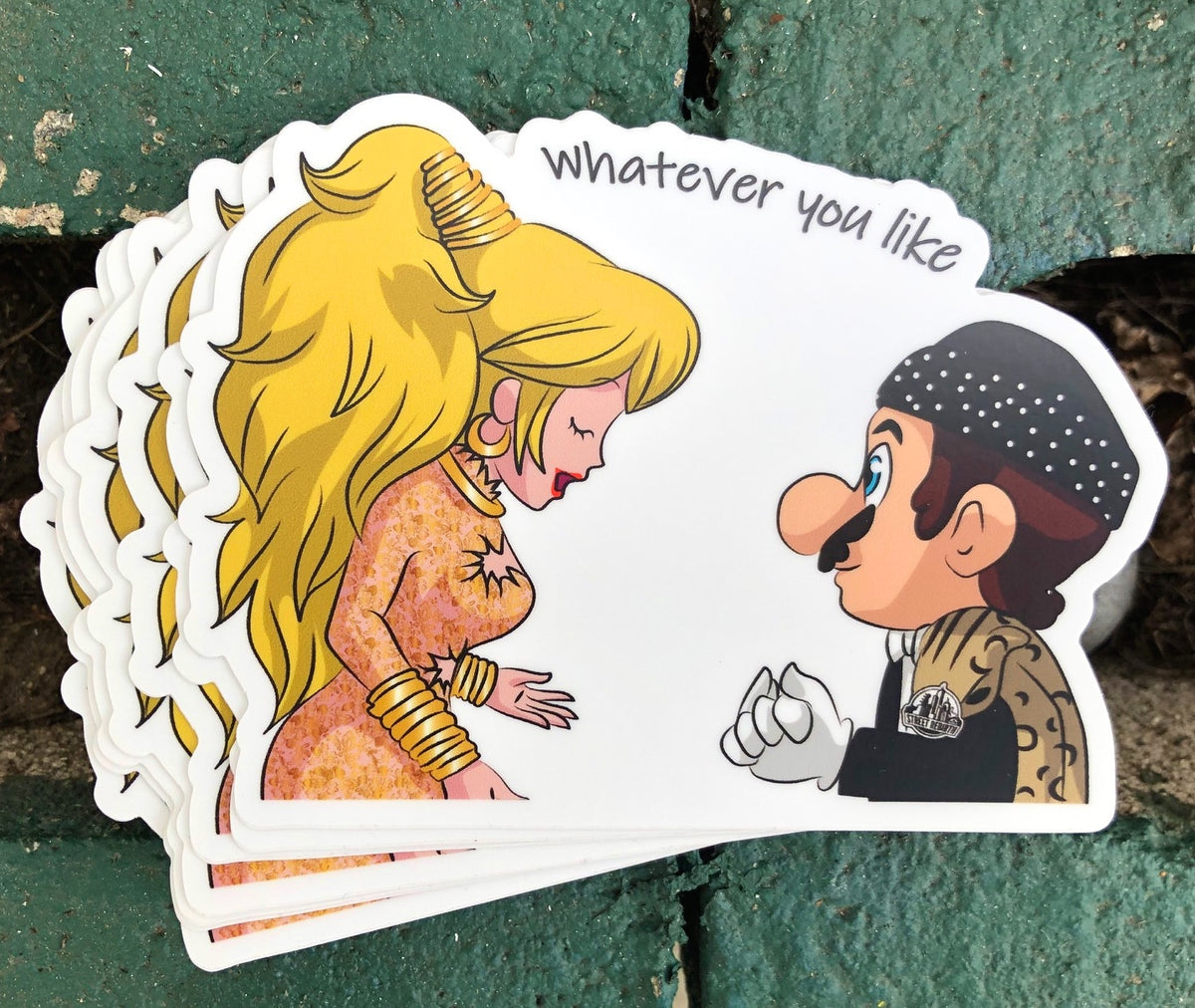 Whatever You Like – Mario and Princess Peach Mashup Sticker