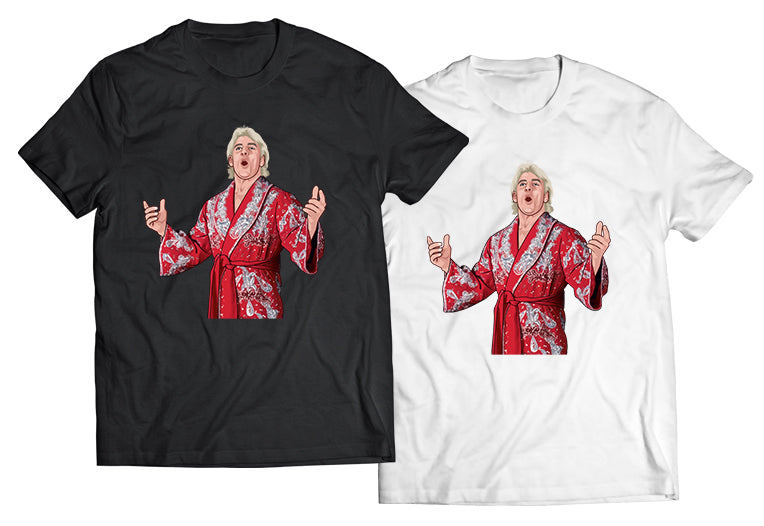 WOOOO Energy – Retro Ric Flair Pose T-Shirt | Wrestling Legend Tee for Classic Wrestling Fans