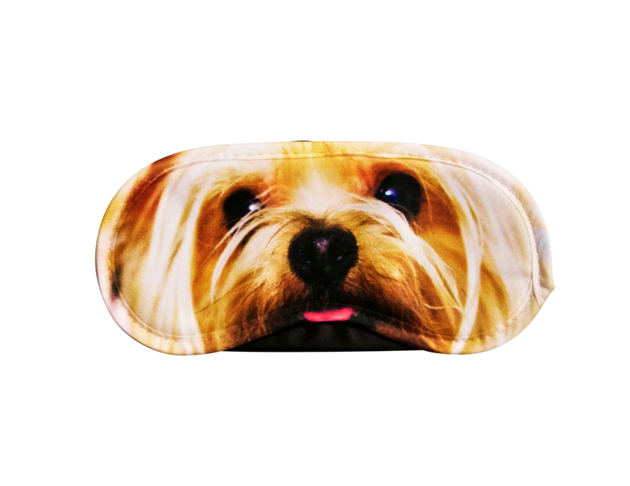 Reusable sleep eye mask with an original humorous printed design
