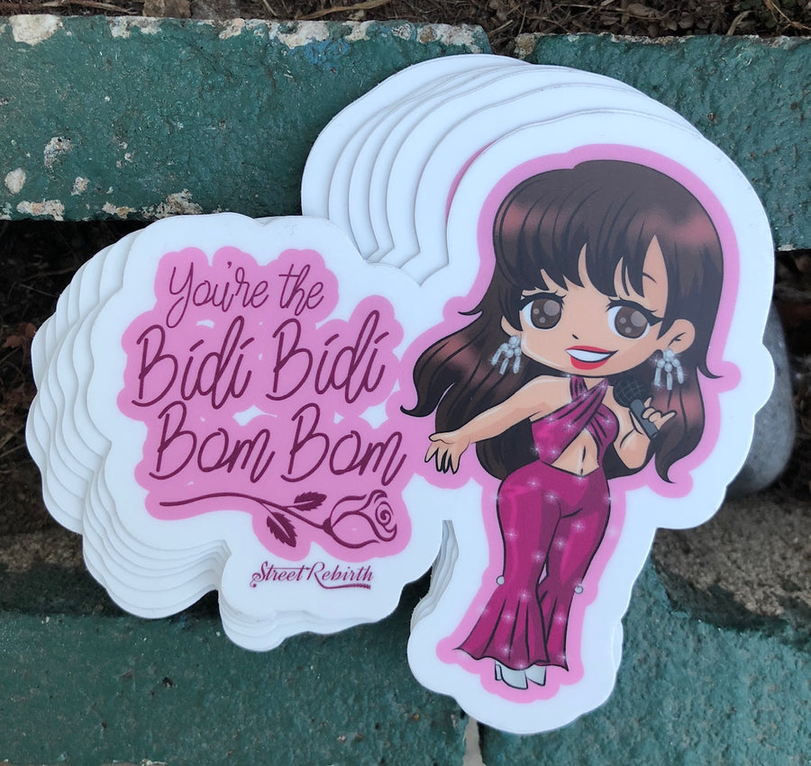 Waterproof vinyl sticker featuring an original music cute retro illustration