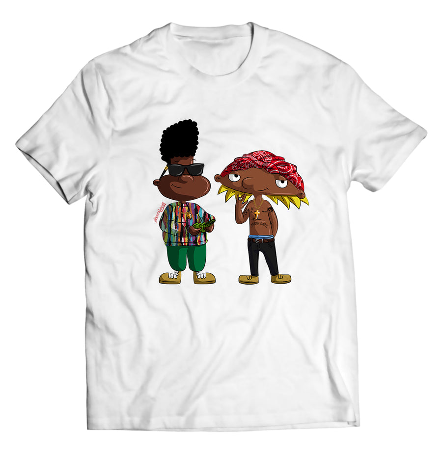 Unisex graphic T-shirt featuring an original hip hop music retro illustration