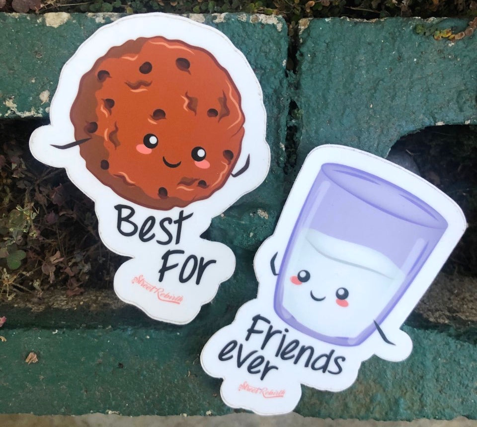 Best Friends Forever Sticker Set – 4 Inch Water Proof Vinyl Sticker – For Hydro Flask, Skateboard, Laptop, Planner, Car, Collecting, Gifting