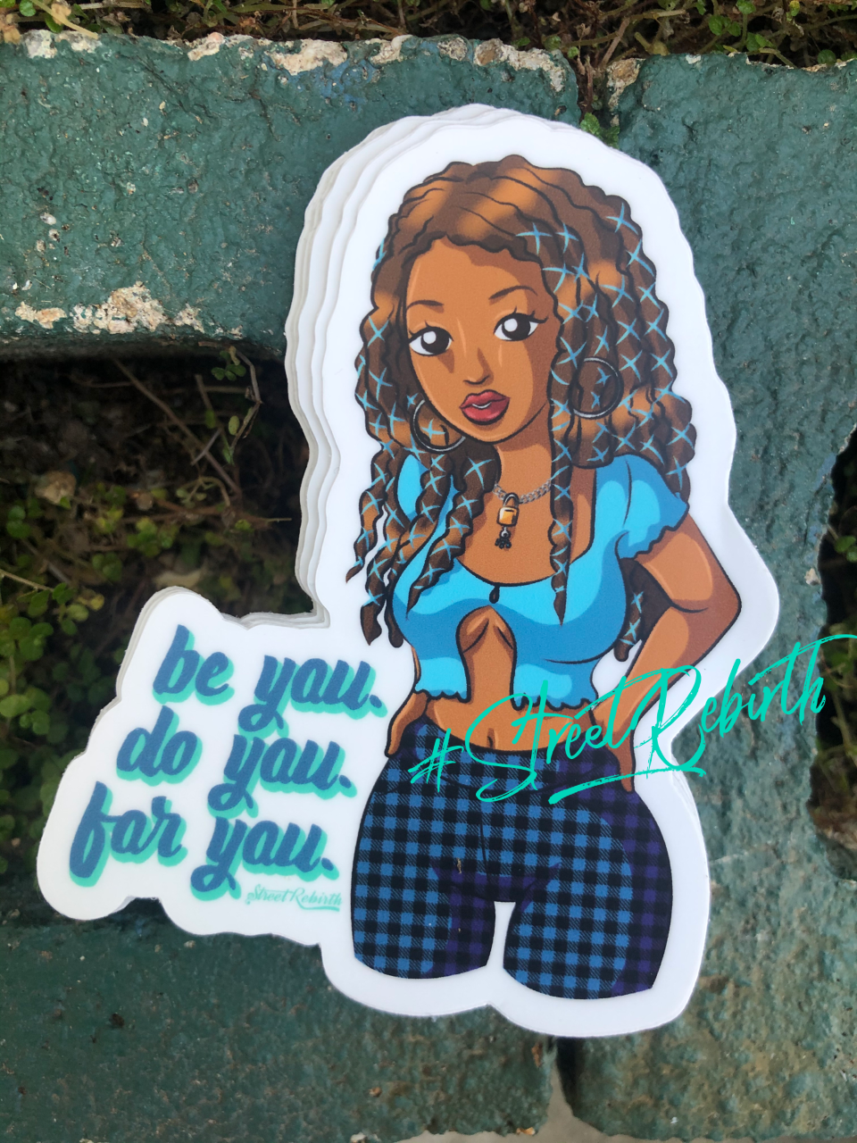 Be You, Do You, For You Sticker – Empowerment with Urban Flair – One 4 Inch Water Proof Vinyl Sticker – For Hydro Flask, Skateboard, Laptop, Planner, Car, Collecting, Gifting