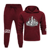 BURGUNDY SET - HOODIE AND JOGGERS - MIX AND MATCH YOUR TOP AND BOTTOMS - STREET REBIRTH SIGNATURE BRAND - UNISEX - CREATE INSPIRE EMPOWER