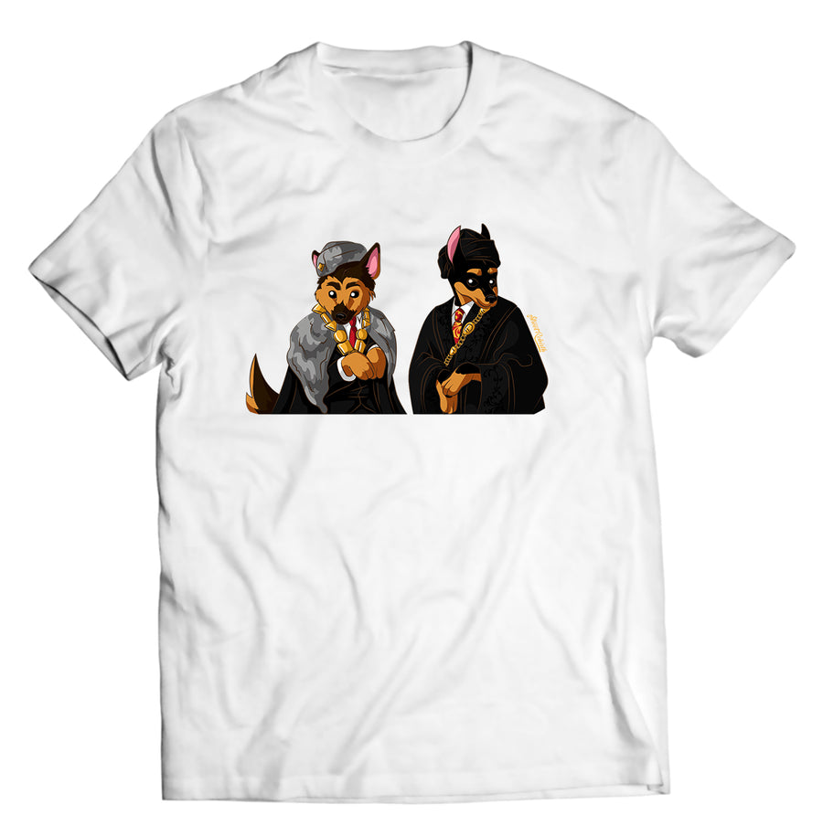Unisex graphic T-shirt featuring an original animal-themed humorous retro illustration