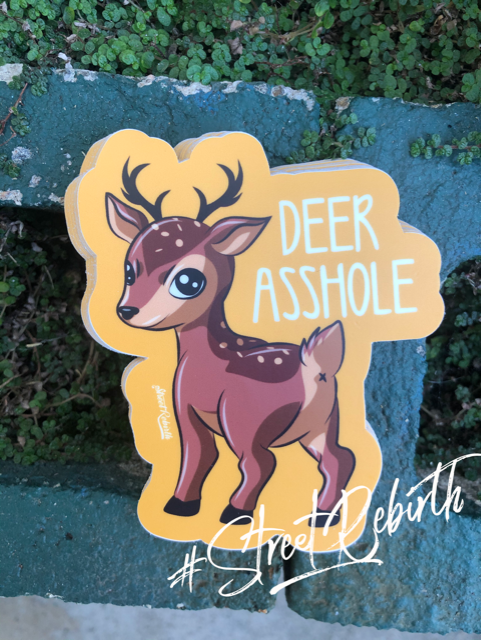 Deer Asshole Vinyl Sticker – A Cheeky Pun That’ll Crack You Up!