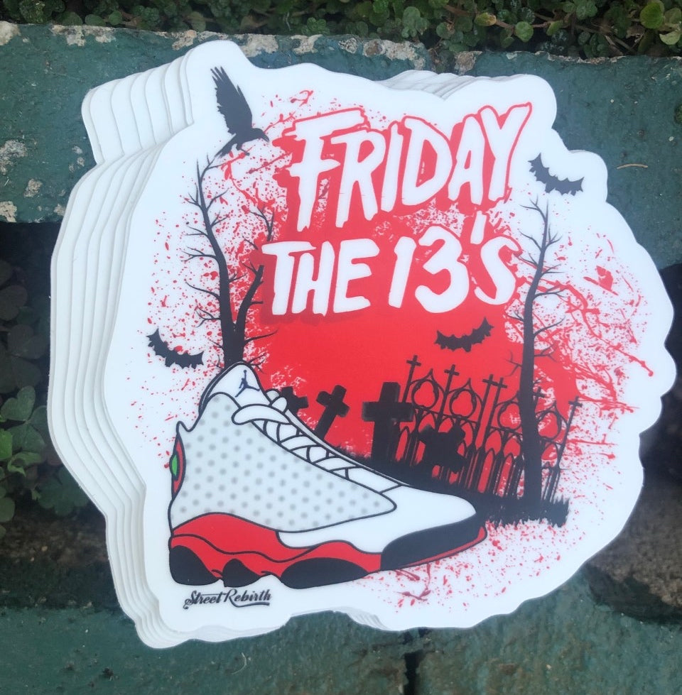 Friday the 13s Vinyl Sticker – A Killer Sneaker Mashup