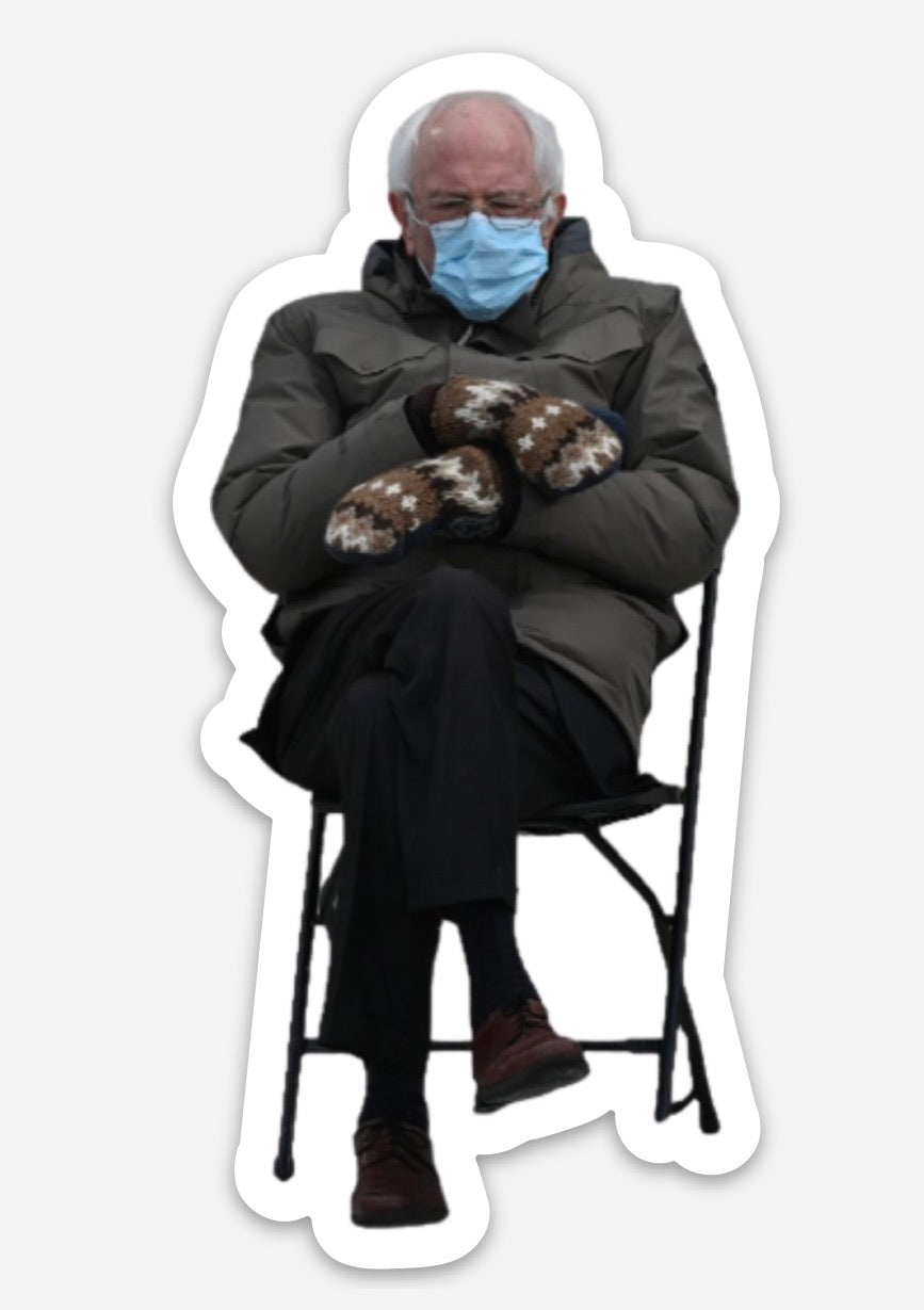 Waterproof vinyl sticker featuring an original humorous illustration