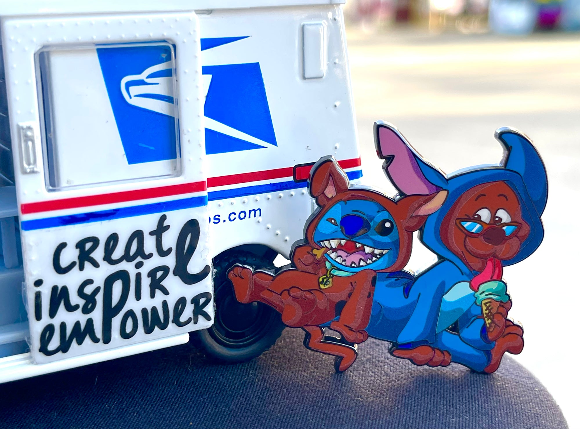 Stitch as Scooby and Scooby as Stitch Enamel Pin – A Mischievous and Playful Disney Mashup