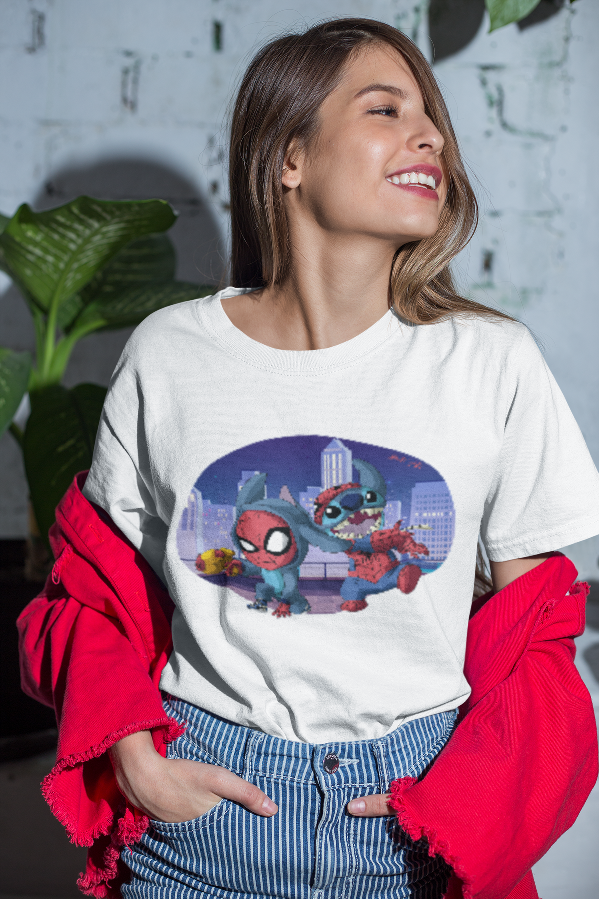 Stitch and Spidy Shirt - Direct To Garment Quality Print - Unisex Shirt - Gift For Him or Her