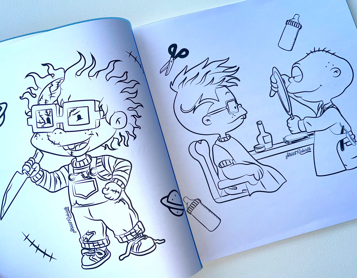 Street Rebirth Coloring Book Vol 2 Halloween Edition - Quotes And Coloring - 28 Designs To Color, 14 Quotes - 10x10 Size