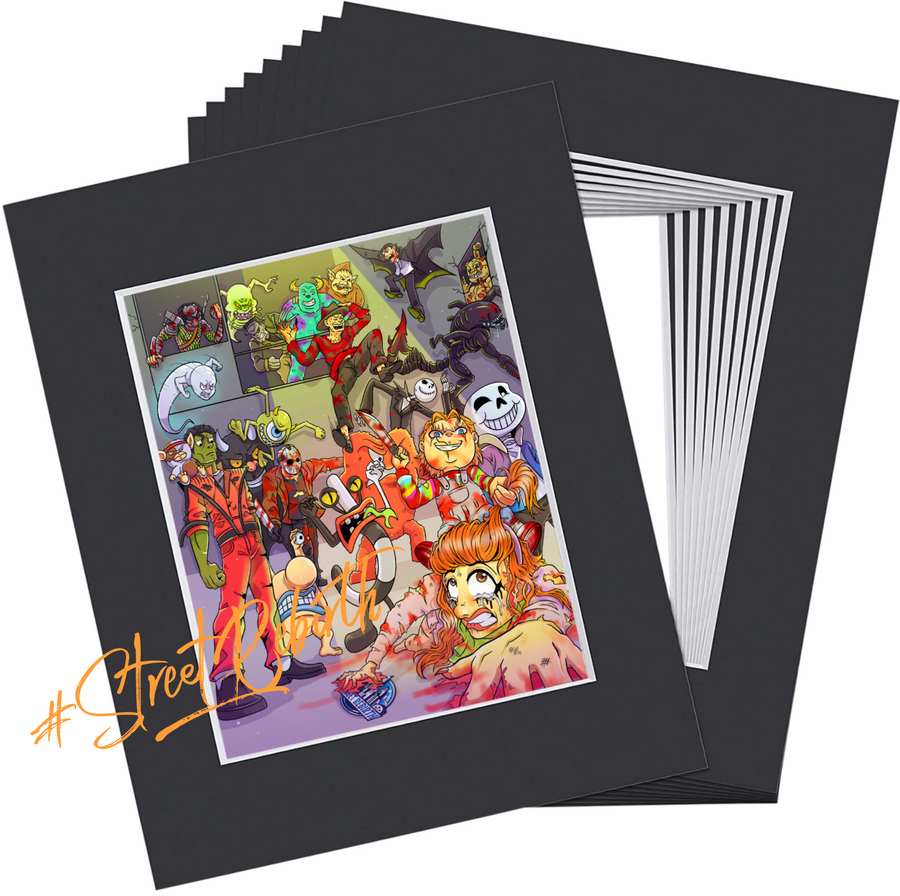 Wall art print featuring an original spooky humorous illustration