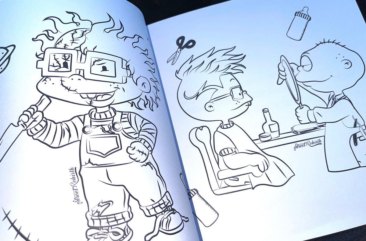 Street Rebirth Coloring Book Vol 2 Halloween Edition - Quotes And Coloring - 28 Designs To Color, 14 Quotes - 10x10 Size