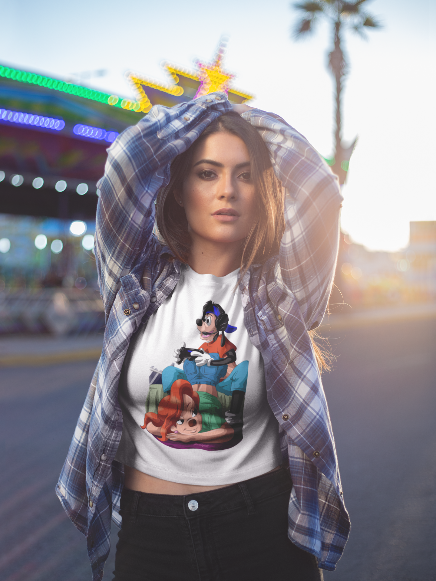 Max and Roxanne "Gaming Together" DTG-Printed Shirt – Love and Pixels