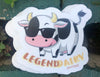 1 legenddairy Sticker – One 4 Inch Water Proof Vinyl Sticker – For Hydro Flask, Skateboard, Laptop, Planner, Car, Collecting, Gifting
