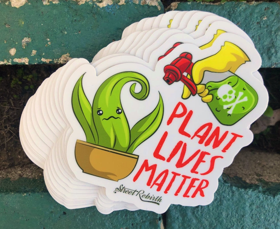 Waterproof vinyl sticker featuring an original humorous illustration