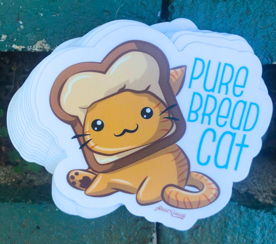 Waterproof vinyl sticker featuring an original animal-themed humorous illustration