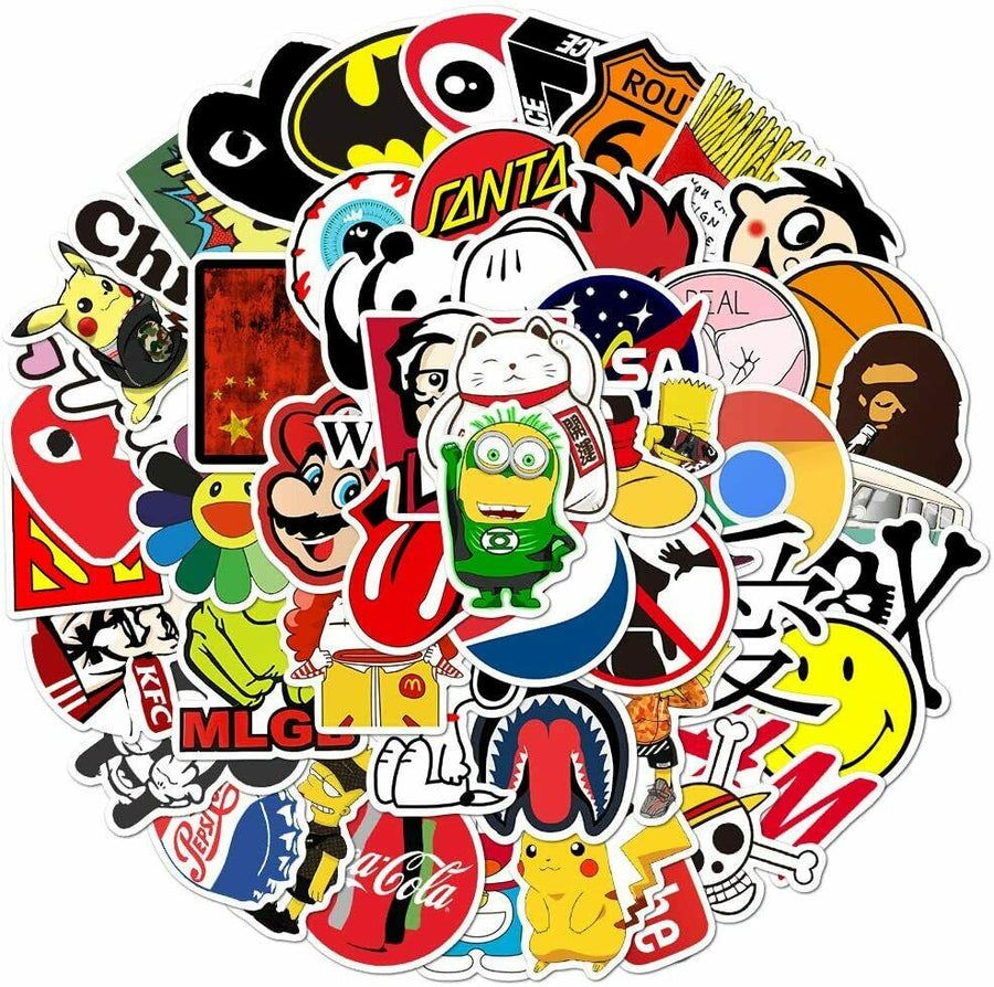 Waterproof vinyl sticker featuring an original colorful illustration