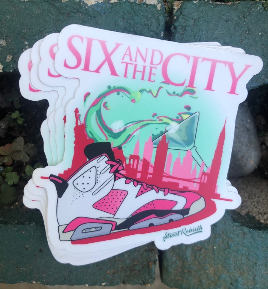 Waterproof vinyl sticker featuring an original humorous retro illustration
